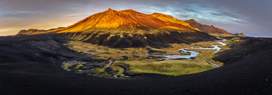Bláfjallakvísl River Sunset