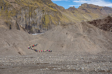 Ice Trekking Group onto Virkisjökull Glacier