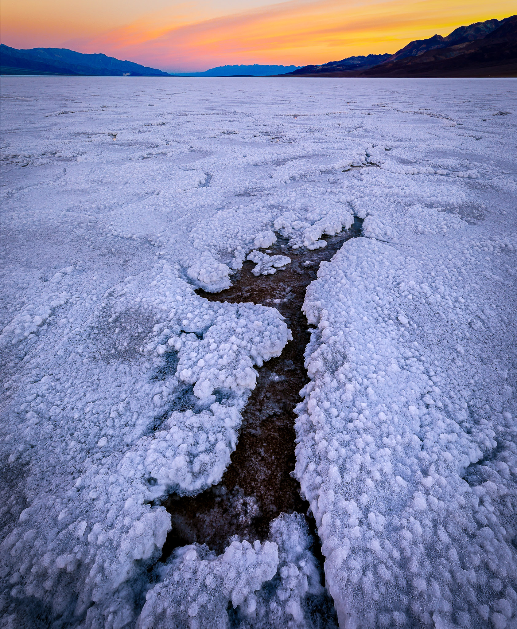 Dawn on Badwater Salt Flats, Death Valley
