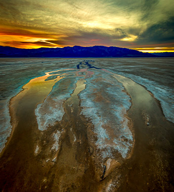 Salt Creek Marsh Sunset, Death Valley