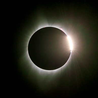 Baily's Beads transforming into Diamond Ring, 2017 Total Solar Eclipse