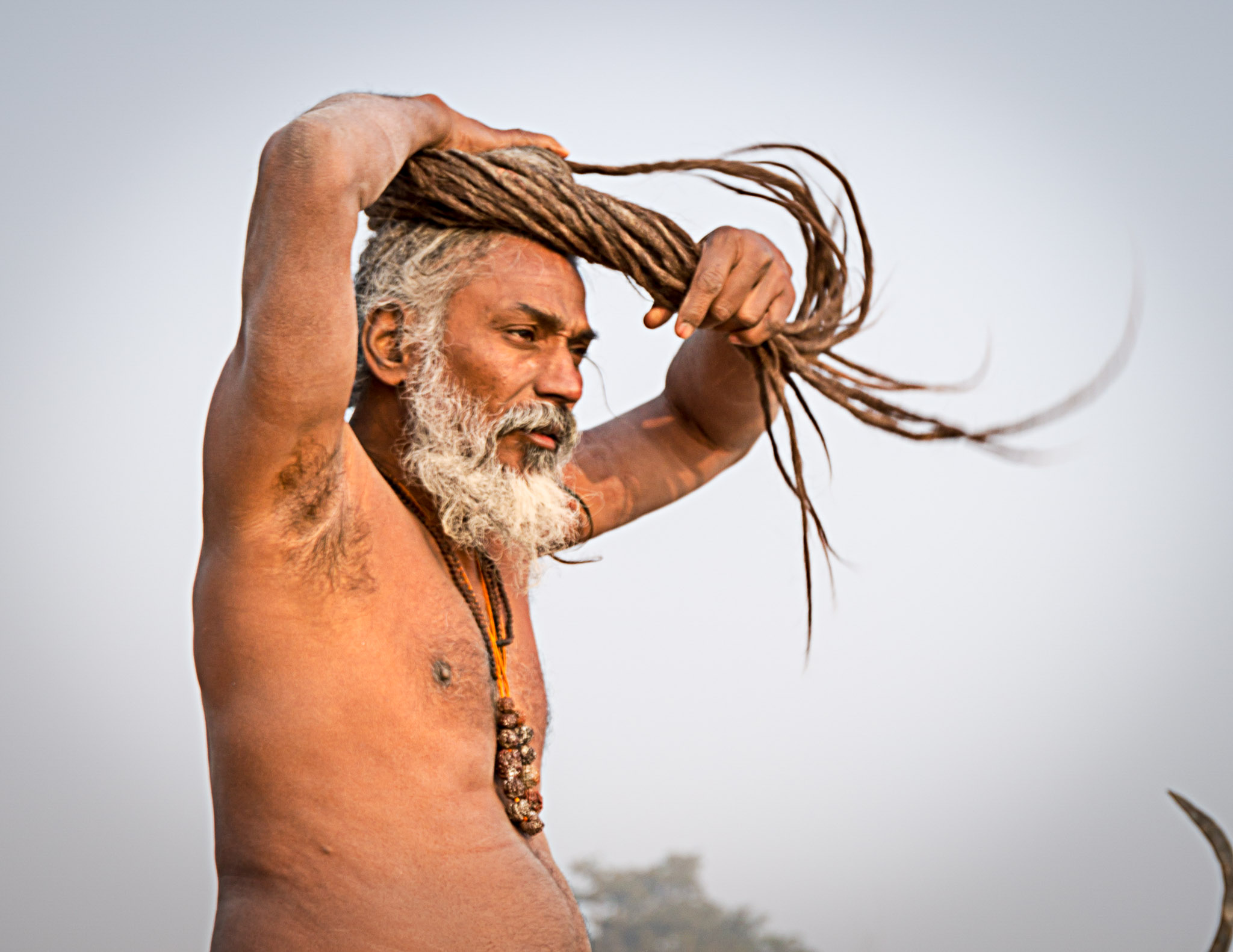 Yogi along the sacred Ganges River