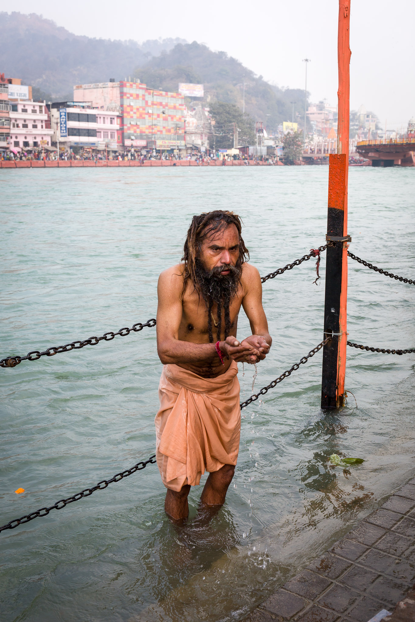 Bathing in Haridwar