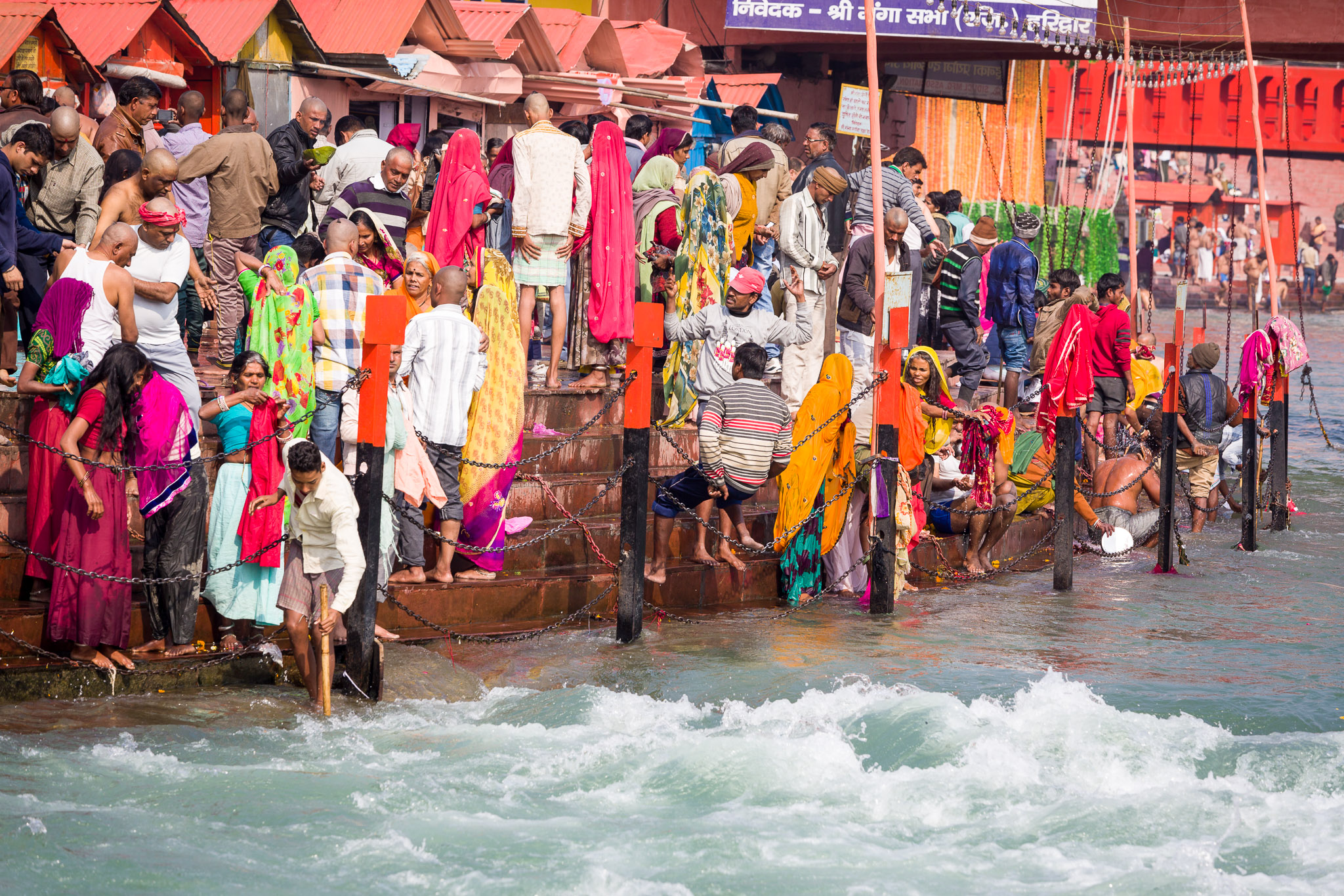 Bathing in Haridwar