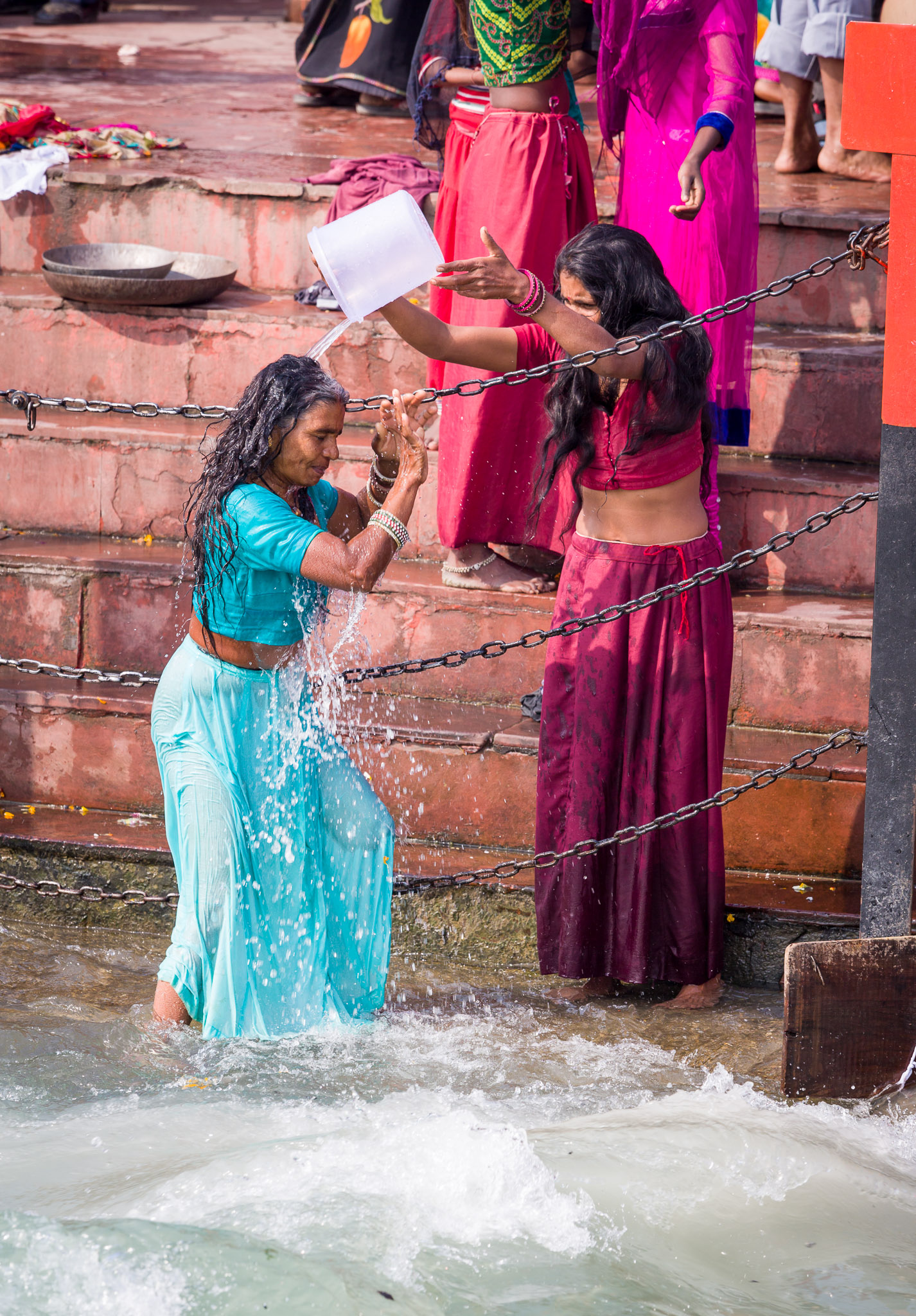 Bathing in Haridwar