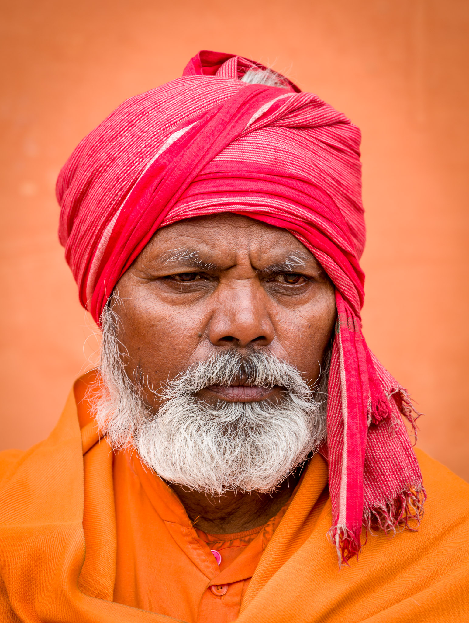 Sadhus waiting for evening meal