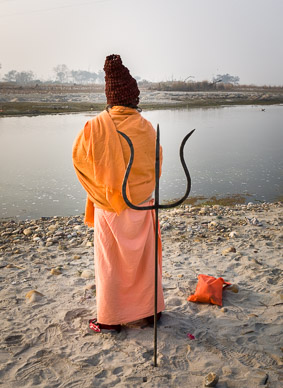 Yogi along the sacred Ganges River