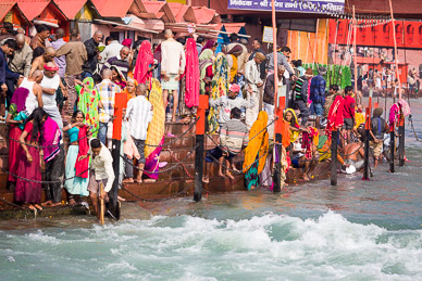 Bathing in Haridwar