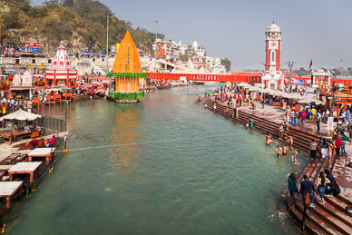 The Hari-ki-Pauri bathing ghat in Haridwar