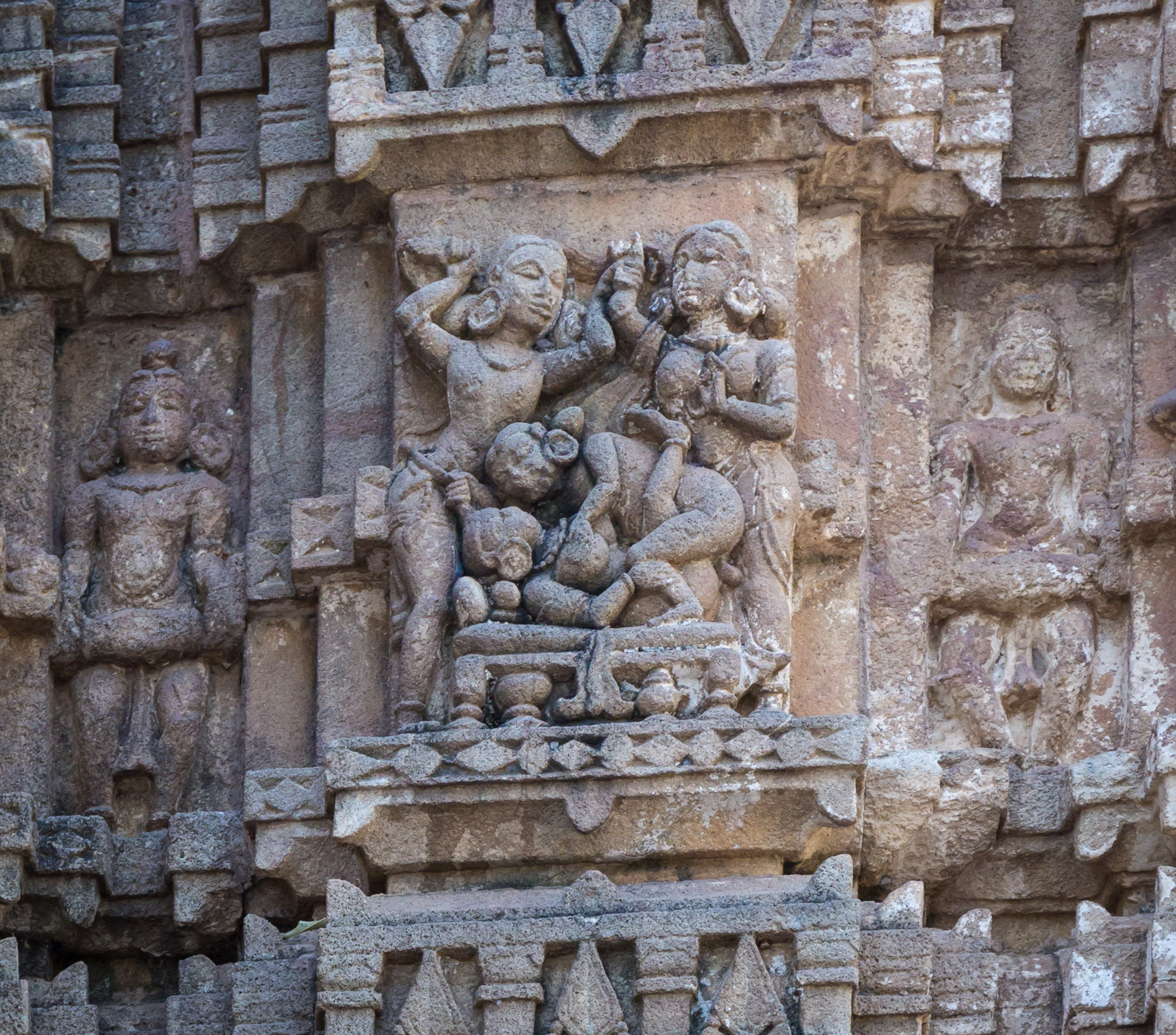 Erotic temple carving, Bhoramdeo, Chhattisgarh