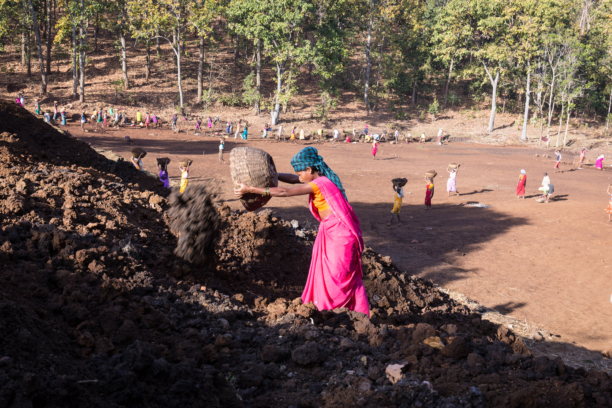 Dam building, Duldula Village, Chhattisgarh