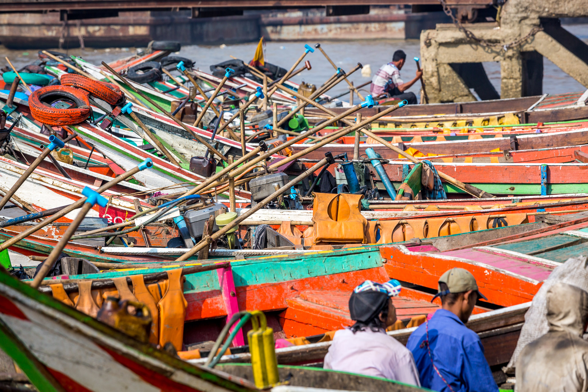 Yangon River taxis