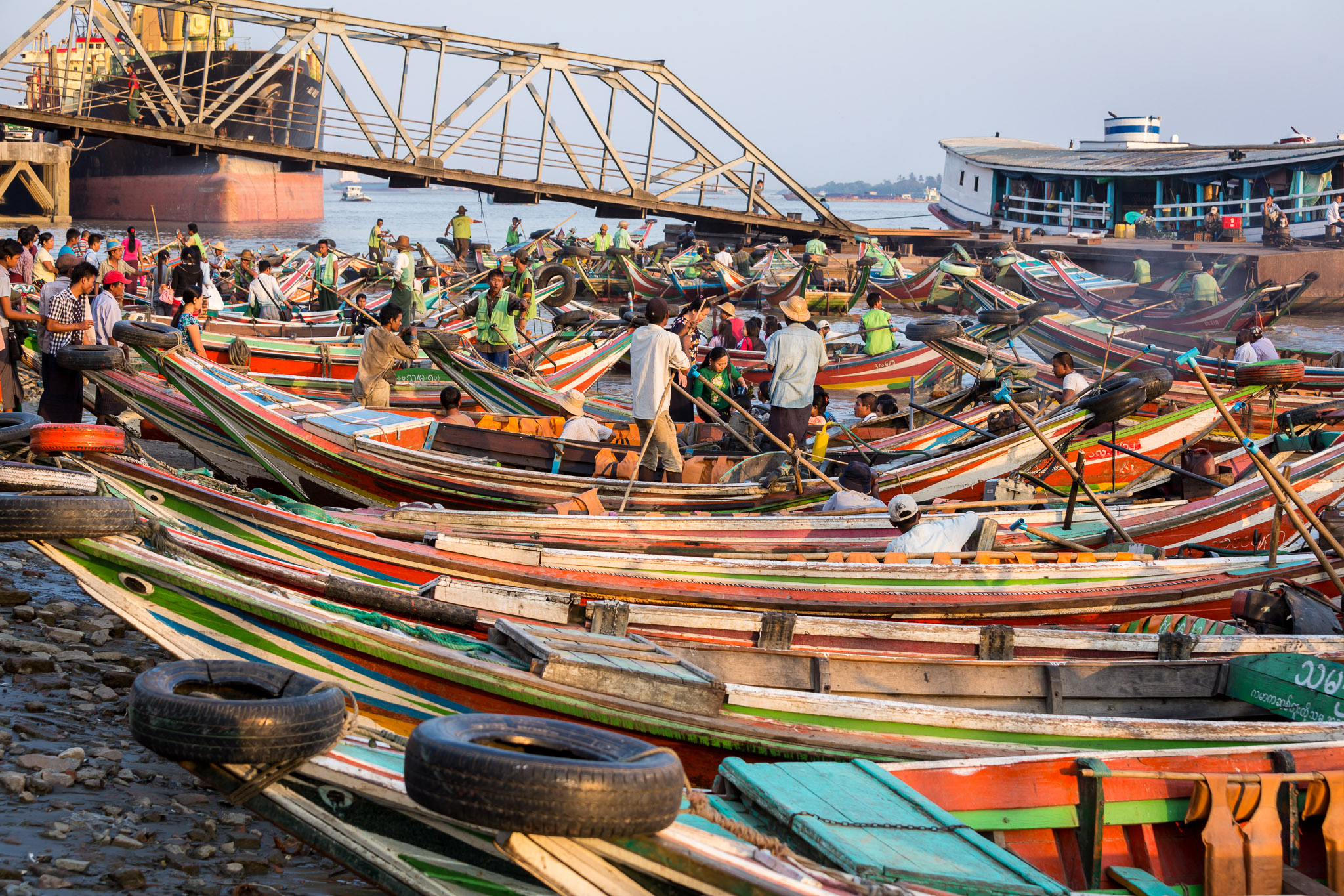 Yangon River taxis