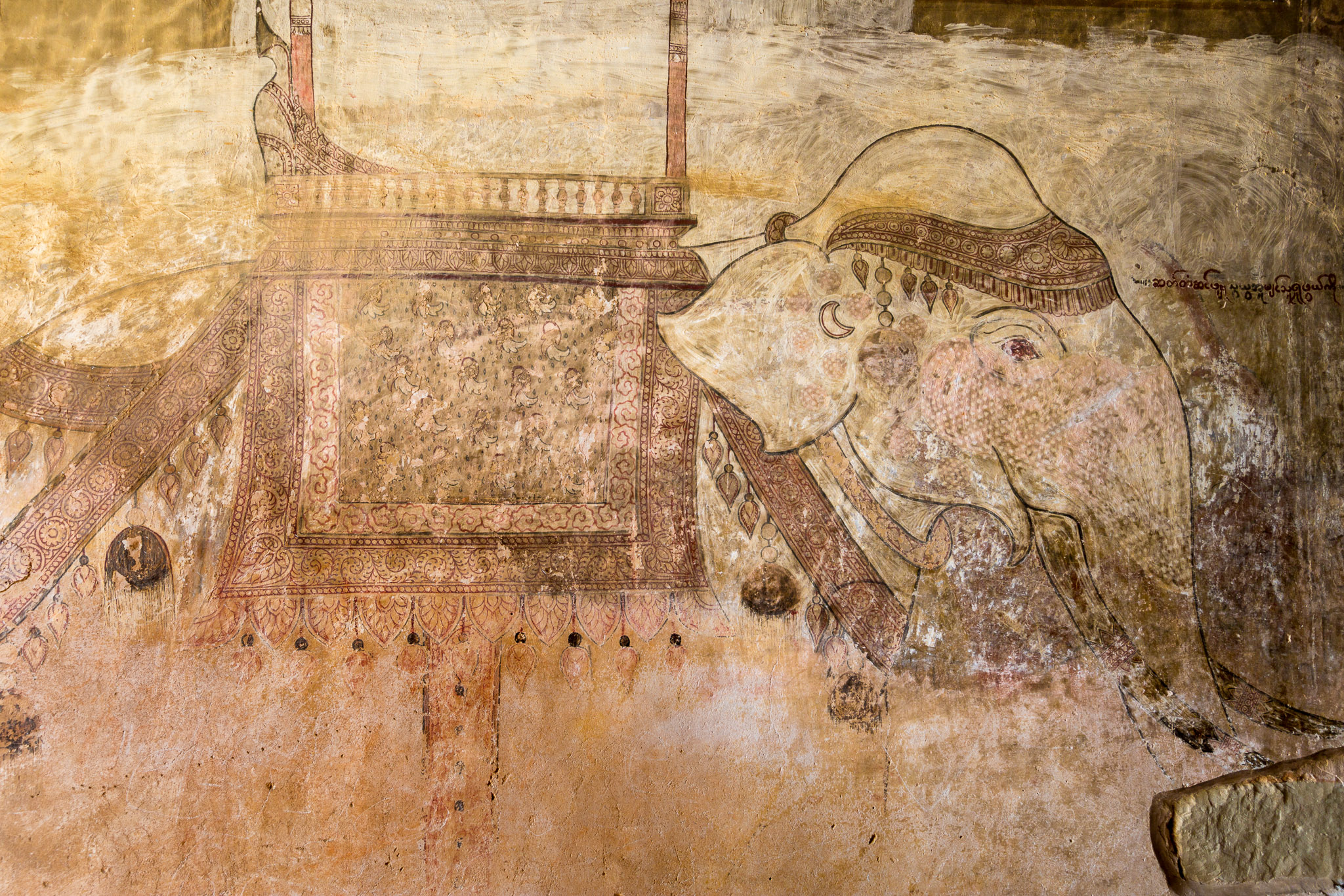 Wall mural at Sulamani Temple