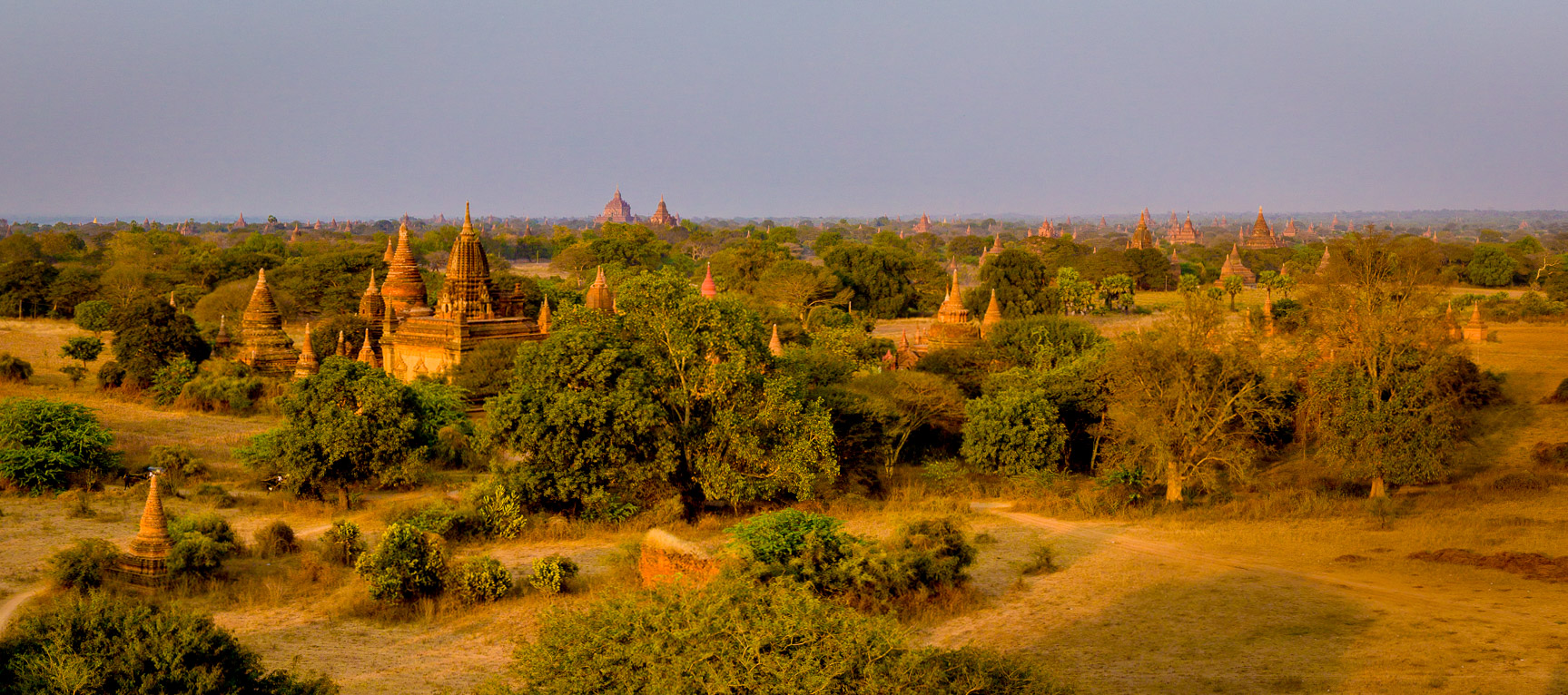 Late light on Bagan's plain