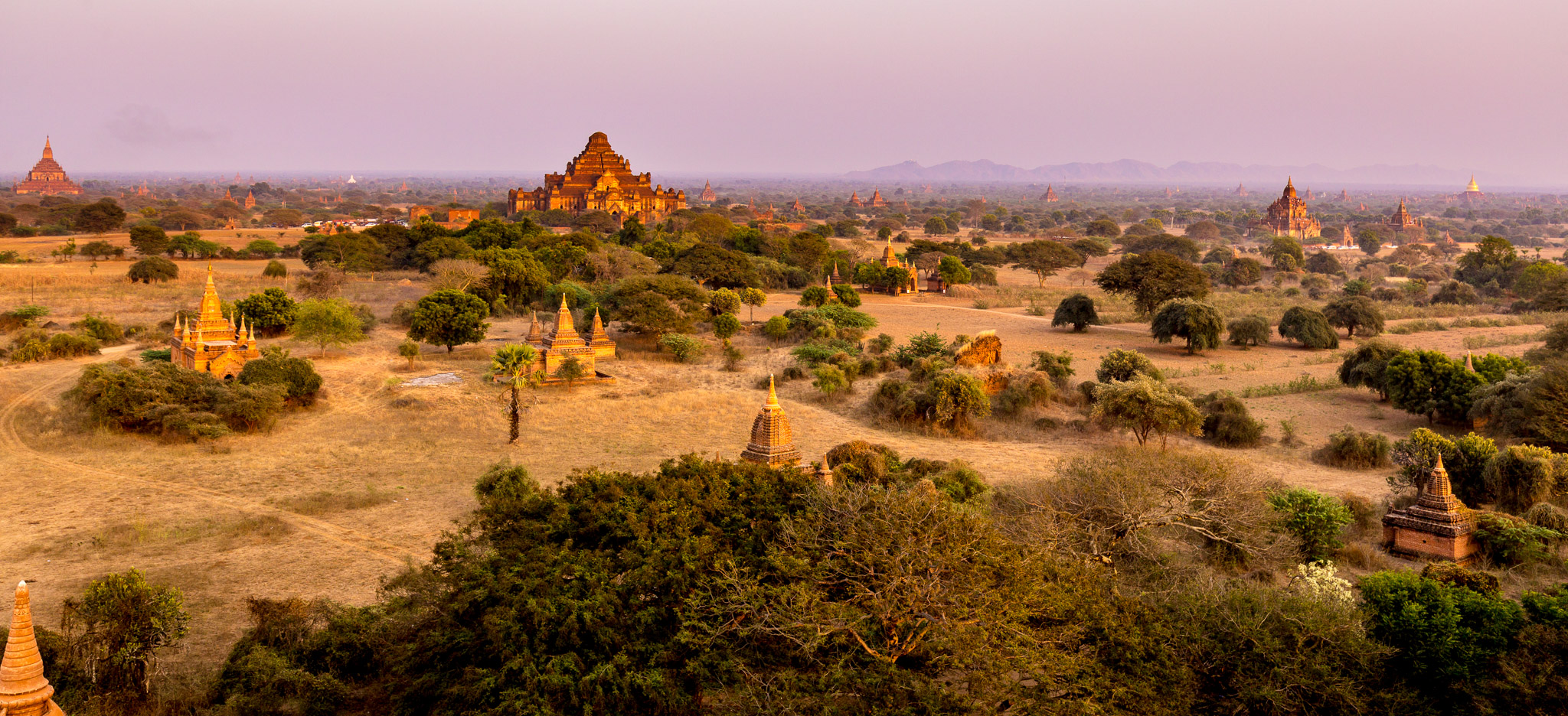 Late light on Bagan's plain