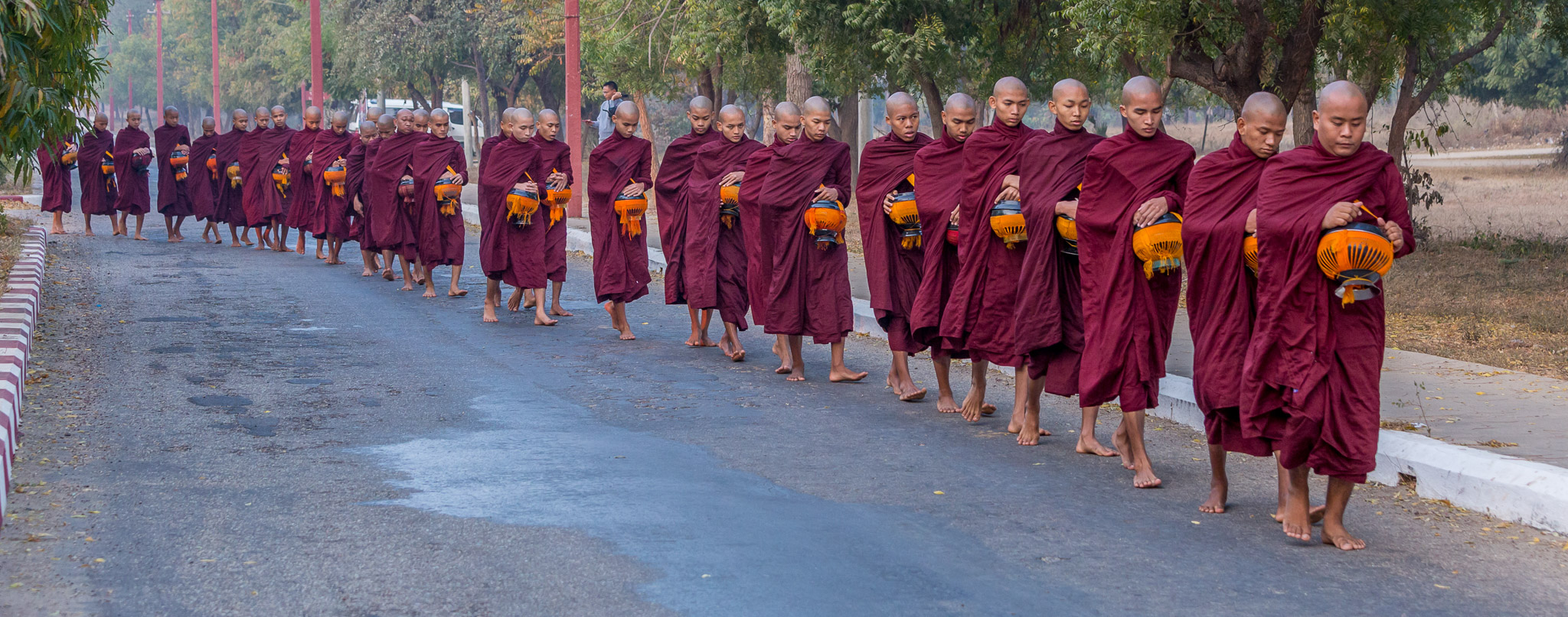 Morning alms collection