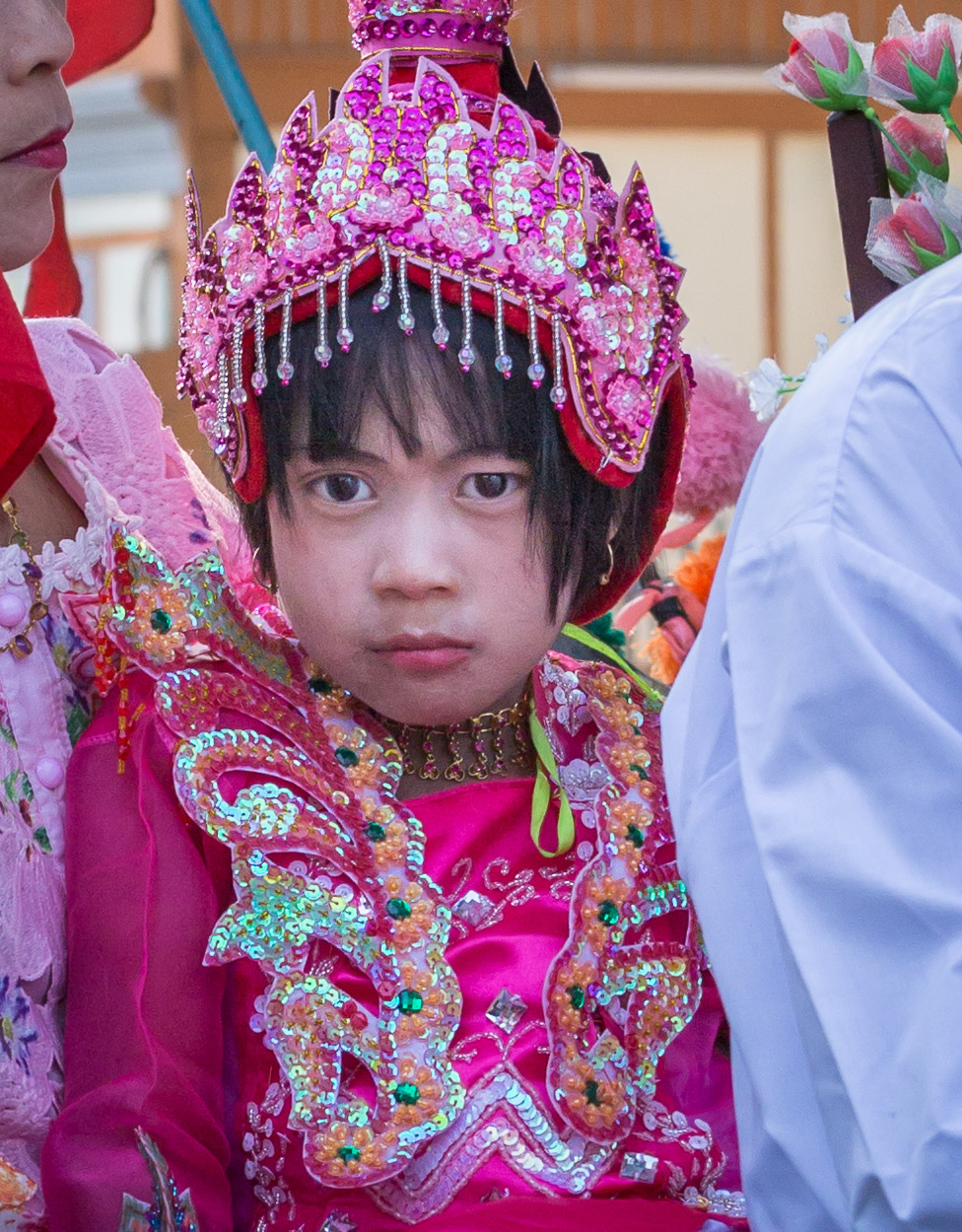 Young monk initiates in precessional