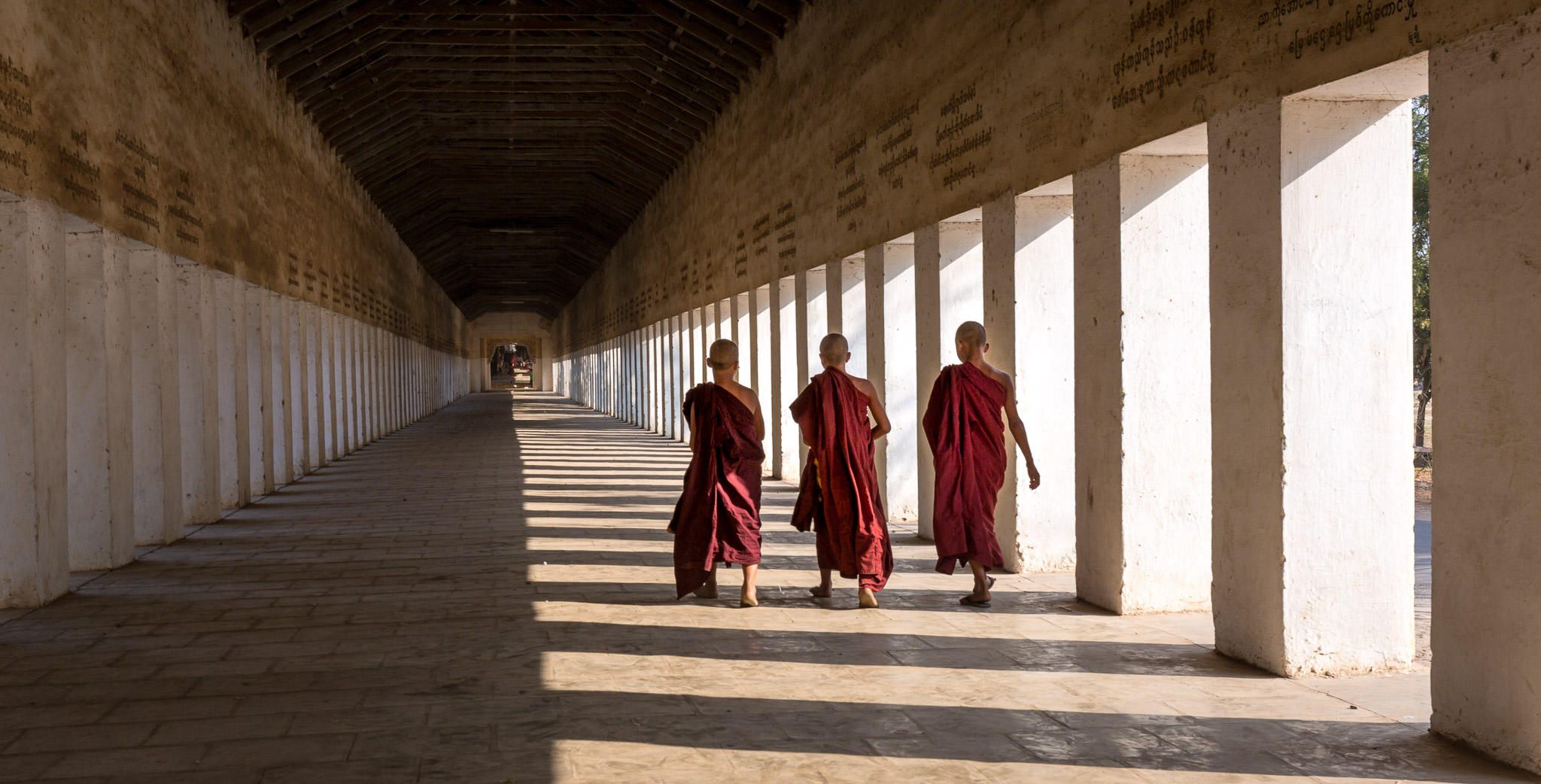 Shwezigon Pagoda's entry corridor