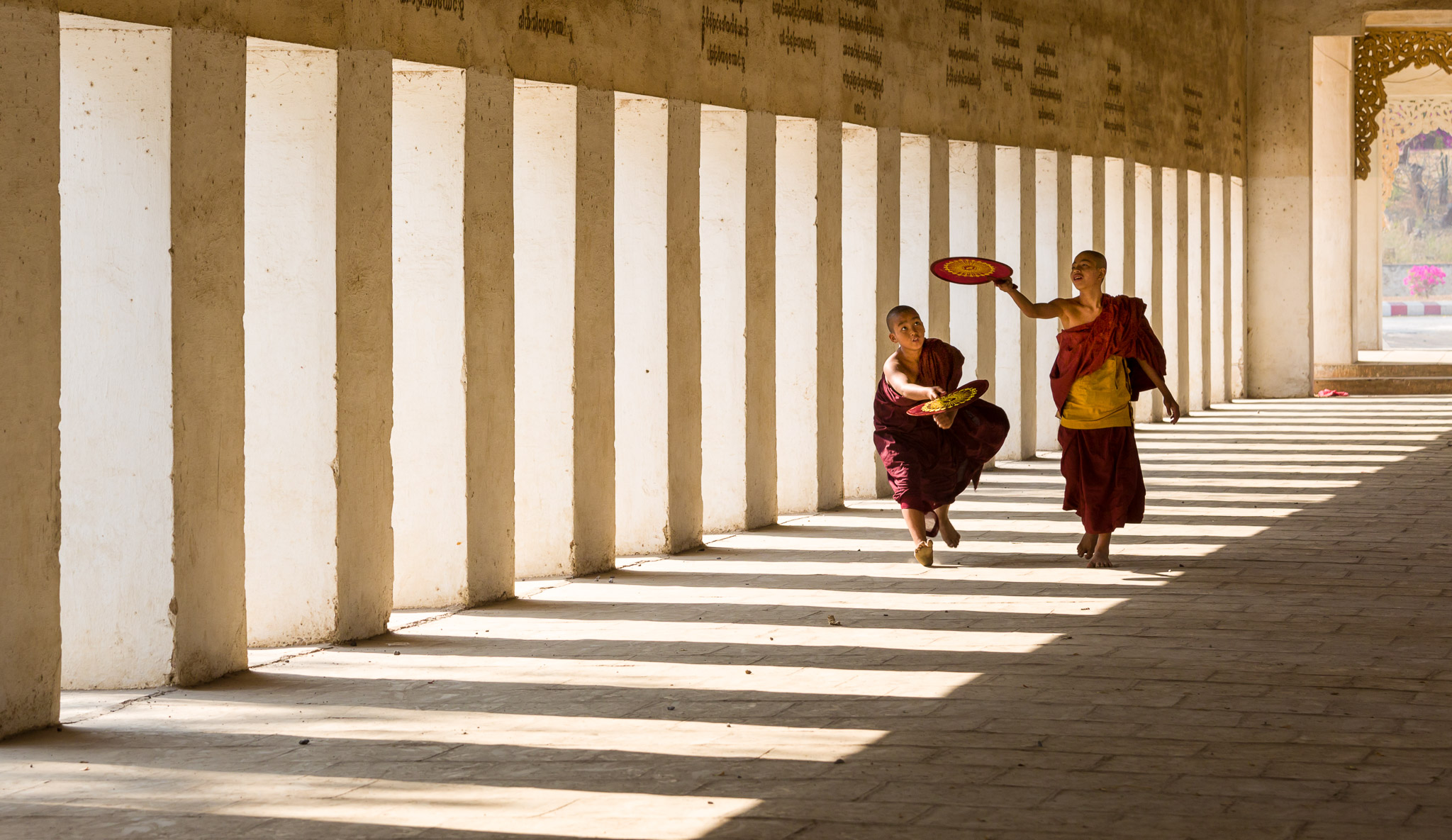 Shwezigon Pagoda's entry corridor