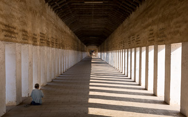 Shwezigon Pagoda's entry corridor