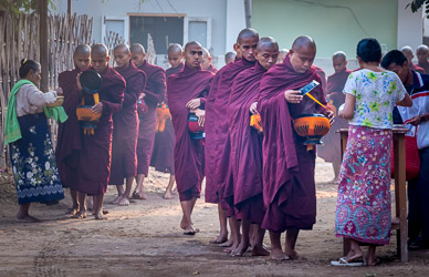 Morning alms collection