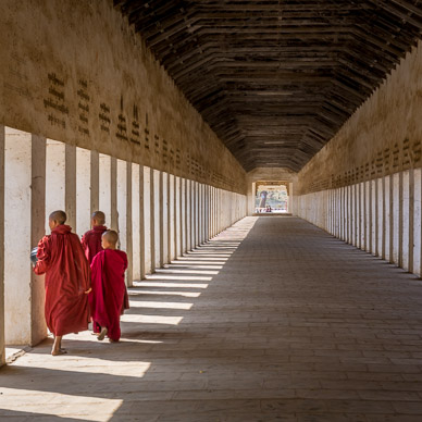 Returning from alms collection