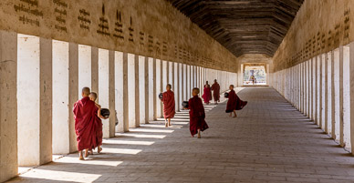 Returning from alms collection