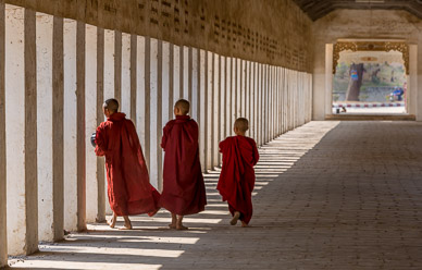 Returning from alms collection