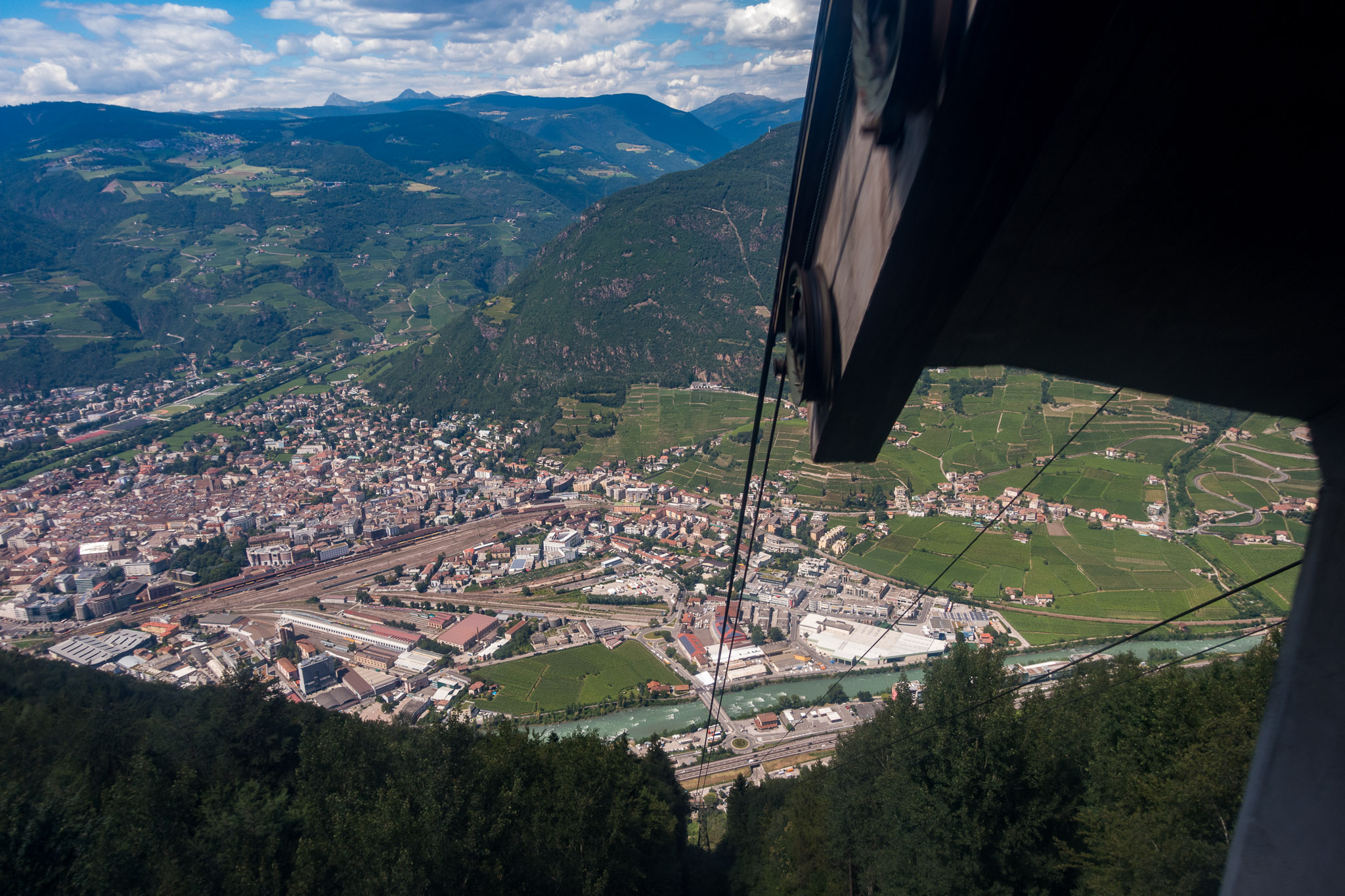 Bolzano from Kohlern's tram