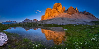 Tre Cime from the west