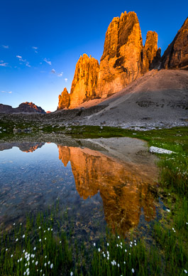 Tre Cime from the west