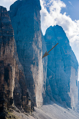 Climber on Cima Grande