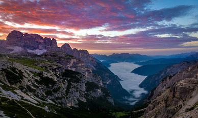 Dawn over Auronzo Valley