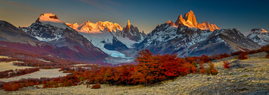 Cerro Torres & Fitz Roy from Loma del Pliegue