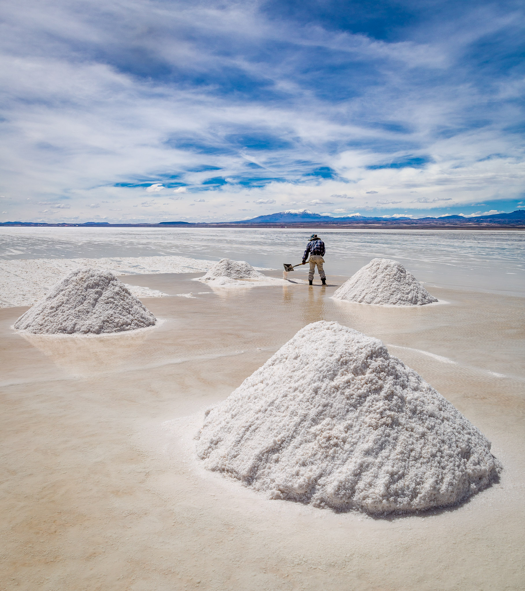 Salar de Uyuni salt farming