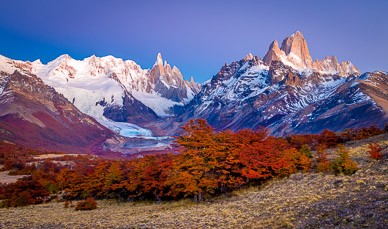 Cerro Torres & Fitz Roy from Loma del Pliegue