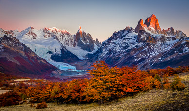 Cerro Torres & Fitz Roy from Loma del Pliegue