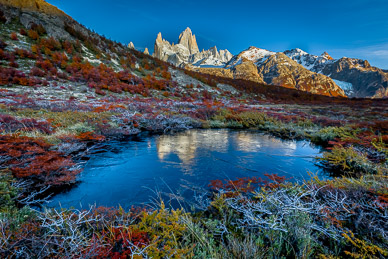 Fitz Roy & Arroyo del Salto Pond, Patagonia, Argentina