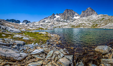 Banner Peak & Mt. Ritter from Upper Nydiver Lake