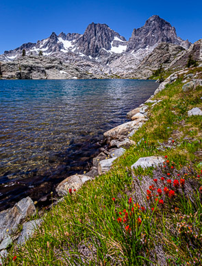 Banner Peak & Mt. Ritter from Middle Nydiver Lake