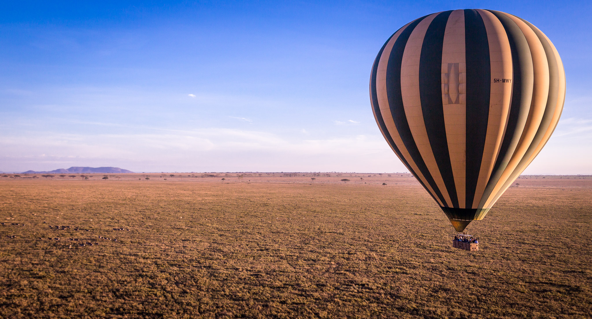 Hot Air Balloon over Serengeti