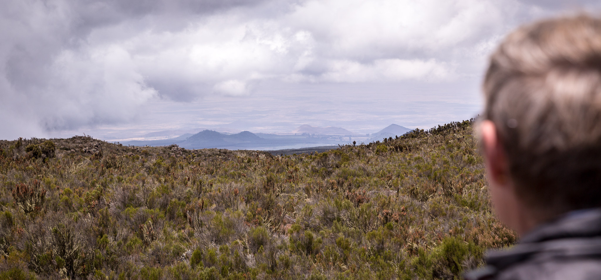 Looking back down on the Amboseli Plains