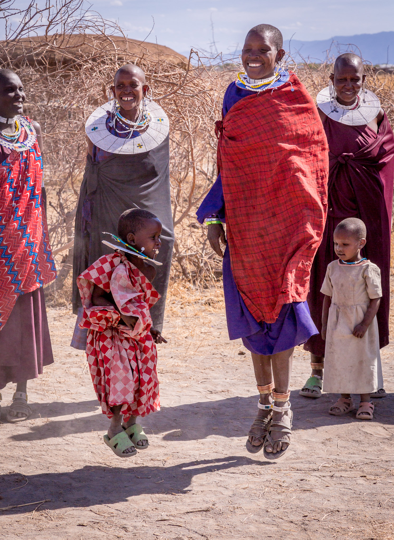 Maasai women with iconic neck ring