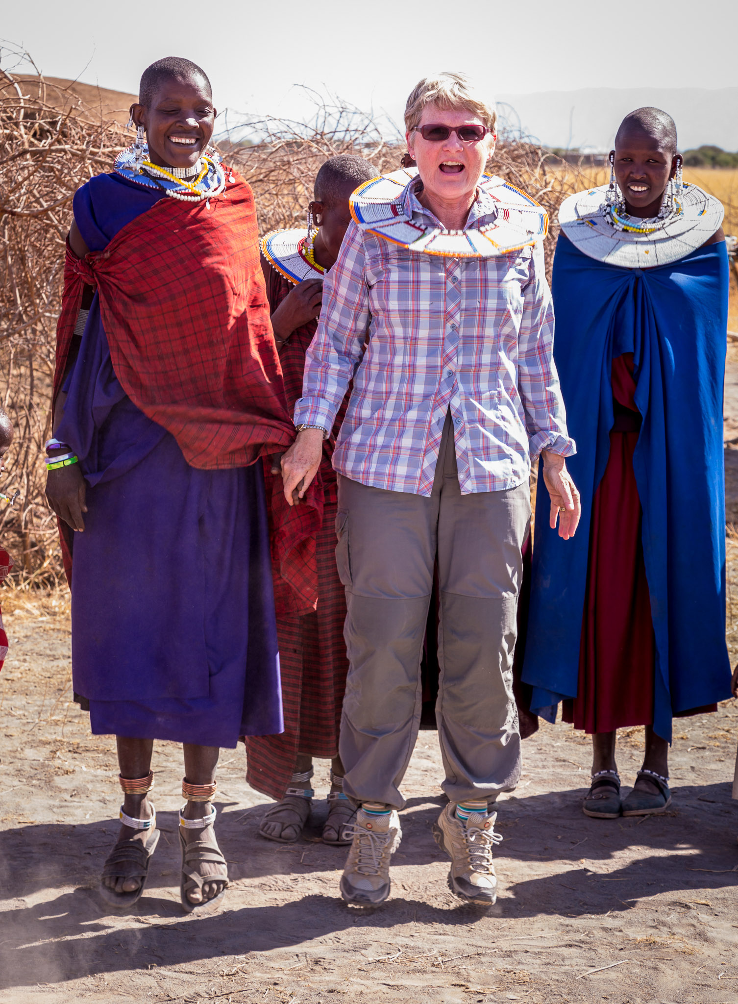 Maasai women with iconic neck ring