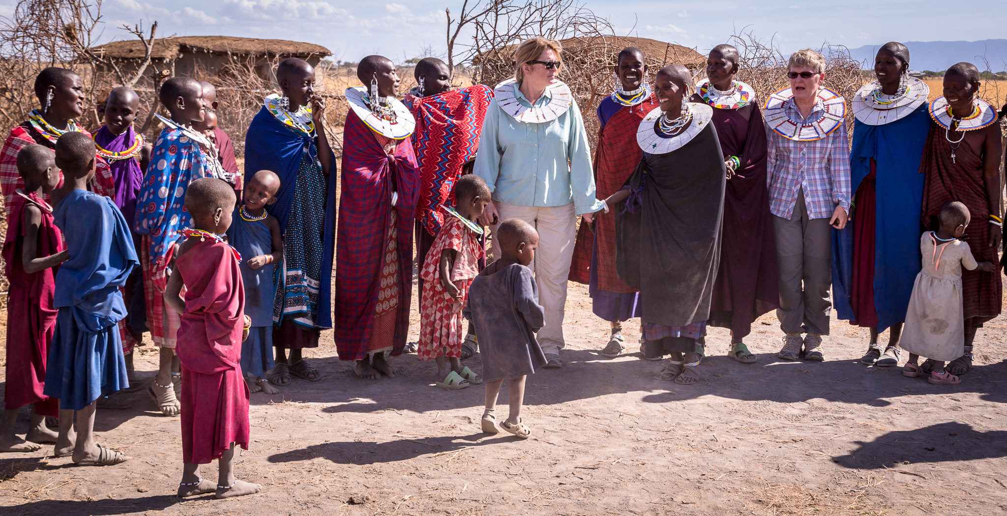 Maasai women with iconic neck ring