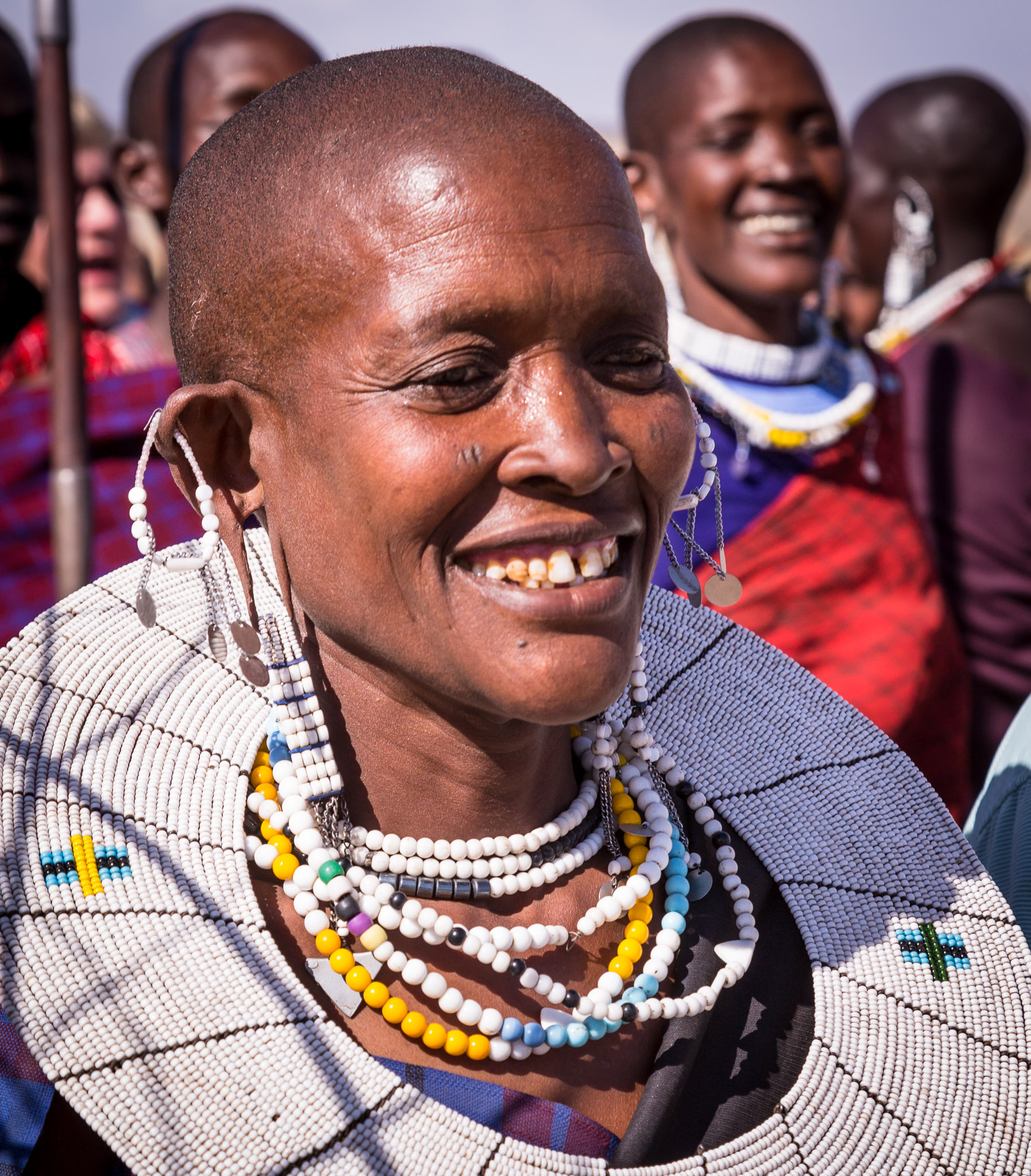 Maasai women with iconic neck ring