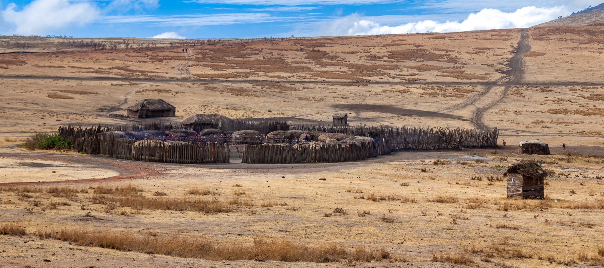 Maasai village just outside Ngorongoro  Crater