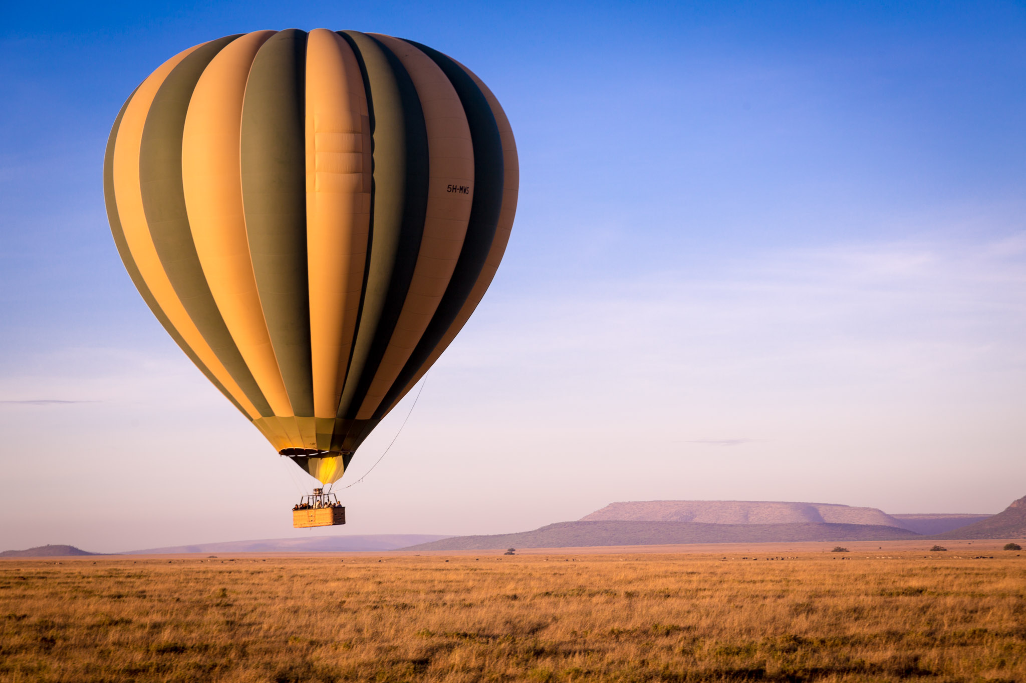 Hot Air Balloon over Serengeti