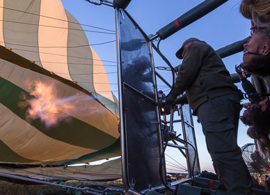 Hot Air Balloon over Serengeti